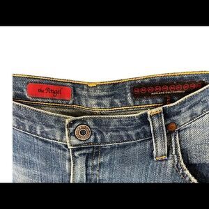 Men's Adriano Goldschmied Angel Cut Distressed Basic Wash Denim Straight Leg 36W